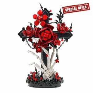 Gothic Skeleton Hand with Rose Cross Building Set