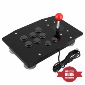 Emoshayoga Rocker Game Joystick Black Acrylic Crystal Shell for Classic Reproduction