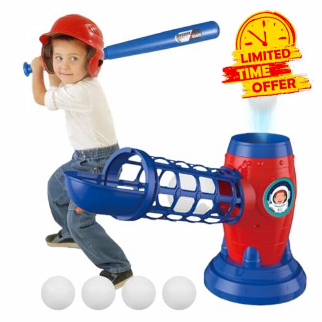 T Ball Set For Kids – Baseball Pitching Machine Outdoor Sport Toy