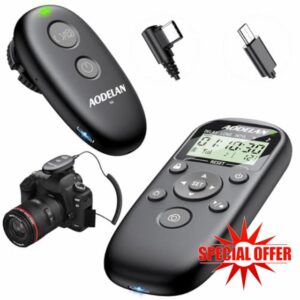 for Sony Camera Rechargeable Remote Shutter Release with Interval Timer - Aodelan Wireless Intervalometer Remote Control for Sony ZV-E10 II