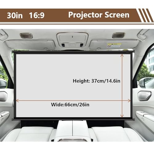 Manual Pull Down Roll Up Mini Movie Screen