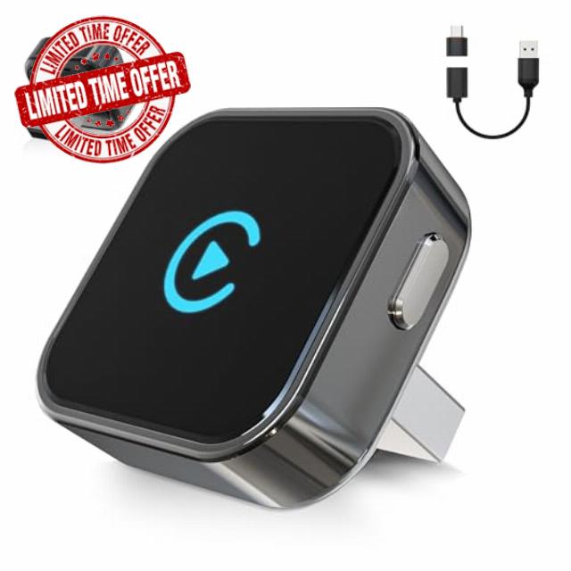 Wireless CarPlay & Android Auto Adapter 2026 Upgrade Instant 2-Phone Switch