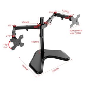 Mounts 2 Screens up to 22 lbs Each