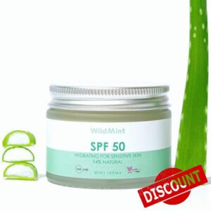 WildMint SPF 50 Face Sunscreen for Baby & Sensitive Skin | Hybrid Sun Cream with Titanium Dioxide | Broad Spectrum UVA & UVB High-Protection | Dermatologically Tested
