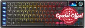 Corsair VANGUARD AIR 99 WIRELESS Low-Profile Optical-Mechanical RGB Gaming Keyboard – QWERTY UK