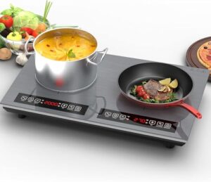 2 Burner Electric Cooktop 24 inch 4000W Induction Stove Top