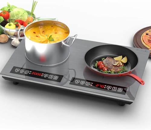 2 Burner Electric Cooktop 24 inch 4000W Induction Stove Top