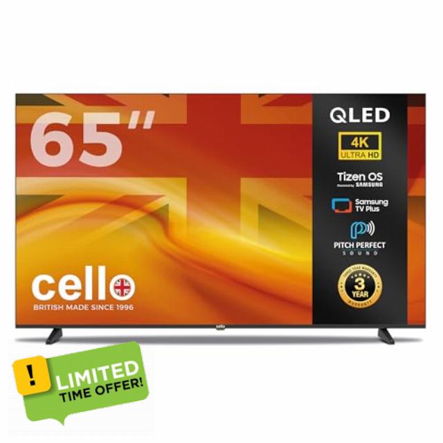 Cello CQ6525TZ 65-inch Tizen OS QLED 4K TV