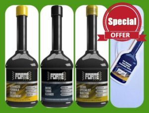 FORTE DIESEL TREATMENT+ SPECIALIST INJECTOR CLEANER + TURBO CLEANER & EGR VALVE TREATMENT 3 PACK + Free Car Airfreshner - REDUCES EMISSIONS - IMPROVES PERFORMANCE
