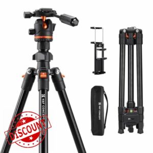 K&F CONCEPT 71"/182cm Camera Tripod with Handle