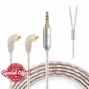 okcsc ER4SR to 3.5MM Upgraded Replacement Cable for Etymotic Earphones Cable 4 Core MMCX Cable for ER4SR ER4XR ER3SE ER3XR ER2SE ER2XR EVO 3.94FT