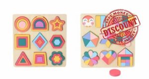 Montessori Wooden Geometric Shape Puzzle Board