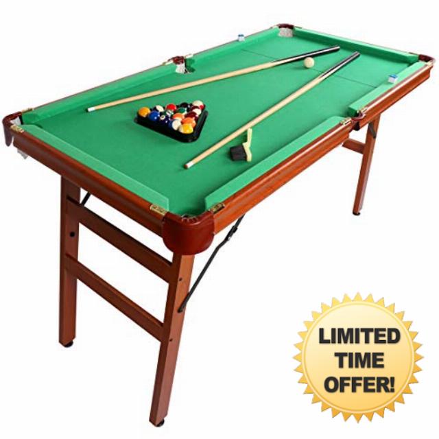 55" Folding Pool Table – Compact Billiard Table with Complete Accessories