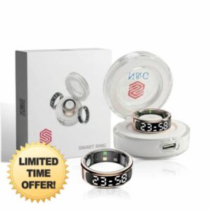 N&G Smart Ring for Men & Women – Fitness & Health Tracking Ring with LED Display