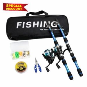 2-Pack Fishing Rod and Reel Combo Set
