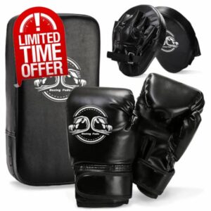 3-in-1 Boxing Gloves Punching Mitts Kick Pack Set for Kids