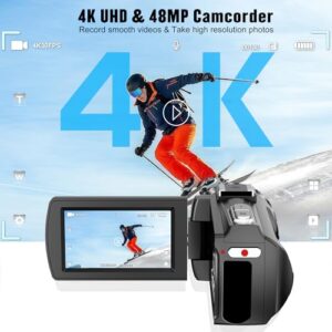 18X Digital Zoo 3" Touch Screen Vlogging Camera for YouTube with Microphone