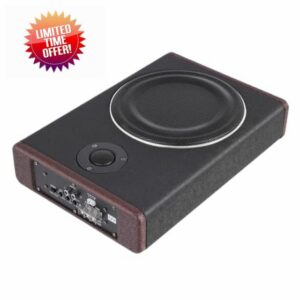 Under Seat Car Subwoofer | Car Subwoofer Adjustable Bass Boost & Built-in Amplifier | 8 Inch Woofer | 200W Rated 600W Peak Suitable for Most Kinds of Vehicles (36.5x26x6.8cm) ﻿