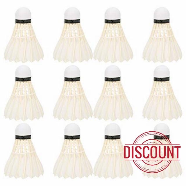 Professional 12PCS Goose Feather Badminton Shuttlecocks Premium Quality Durable Training Sports Shuttlecocks for Casual and Competitive Players Black 12 Pack