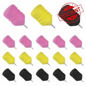 18 Pcs 3 Colors EVA Sponge Arrowheads Foam Arrow Tips Practic for 6.2mm Arrow for Archery Combat Game Shooting Diameter 48.5mm