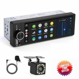6.3" Single DIN Touchscreen Car Radio with Wireless CarPlay & Android Auto