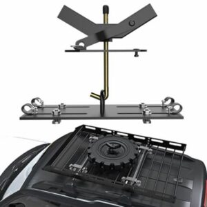 Universal Spare Tire Carrier for Roof Rack Platform and Cargo Basket