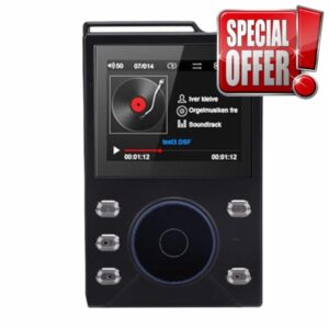 HiFi MP3 Player DSD FLAC Lossless Playback High Resolution Digital Audio Music Player Bluetooth 5.4 with Up to 256GB Expansion for Audiophiles (64GB Small Memory Card)