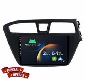 [2G+64G] Android 16 2 Din Car Stereo Fit for Hyundai I20 RHD 2014-2018-[Built-in CarPlay/Android auto/GPS]-Free Camera-9” IPS Touch Screen-SWC/Mirror Link/Bluetooth 5.