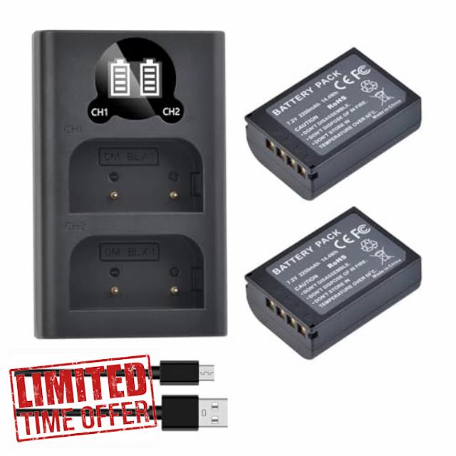 Batteries And Dual Charger，Compatible For Olympus OM System OM-1