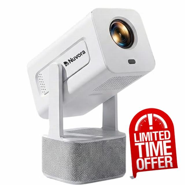 [Built-in Apps & Auto Keystone] Smart Mini Projector 350 ANSI