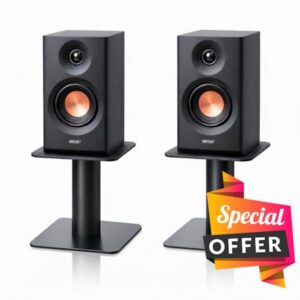 4-6.5 Inch Desktop Speaker Stands with Cable Management