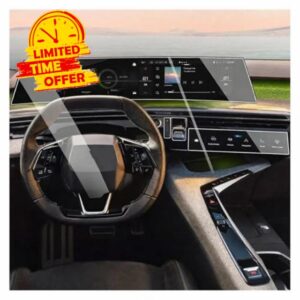 Navigation Screen Protector For Peugeot 3008 E-3008 E-5008 EV For Electric PU Screen Protector Car Navigation Instrument Interio