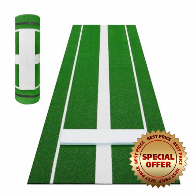 Garvee Professional Softball Pitching Mat 10x3 ft – Heavy-Duty Non-Slip Rubber Base – Dense Turf for Indoor & Outdoor Training – Portable Baseball & Softball Practice Mound – Gree