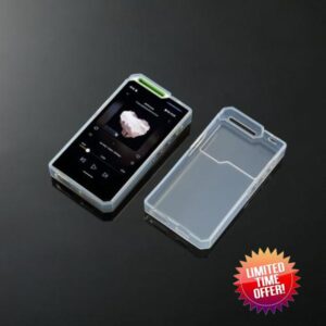 Soft Clear TPU Protective Shell Skin Case Cover for Hiby R4 Front Screen Protector Tempered Glass (Clear case and Glass)