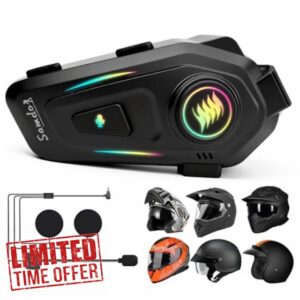 SAMDO Motorcycle Helmet Bluetooth Headset V5.3