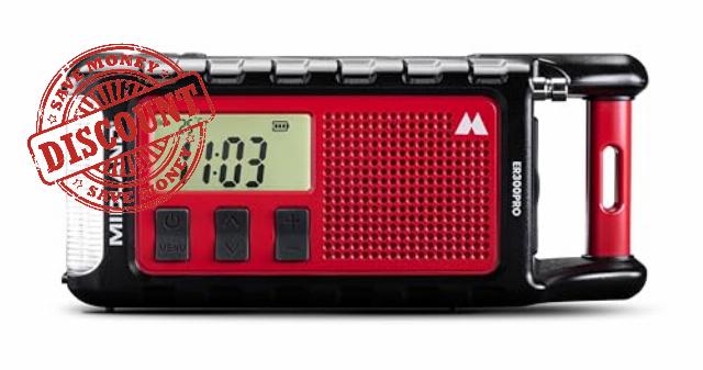 Midland ER300 Pro C1663 - AM/FM emergency radio and USB-C external battery for 2 smartphones