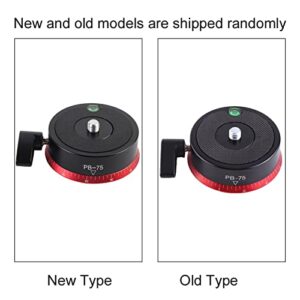 Aluminum Alloy Panorama Ball Tripod Head with Bubble Level and 3/8 Inch Screw