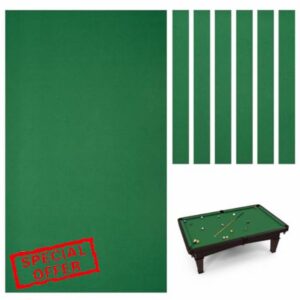 Billiard Cloth Pool Table Felt with Pre-Cut Rail Strips Green Tablecloth for Home Clubs Bars Indoor Sports Game