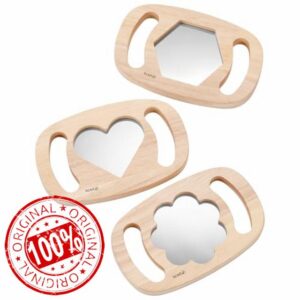 ickit easy hold shape mirrors – 3 pcs wooden mirrors in hexagon