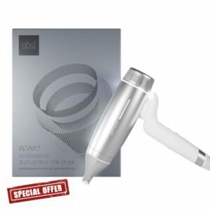 ghd Speed Ionic Hair Dryer in Silver White - Fast