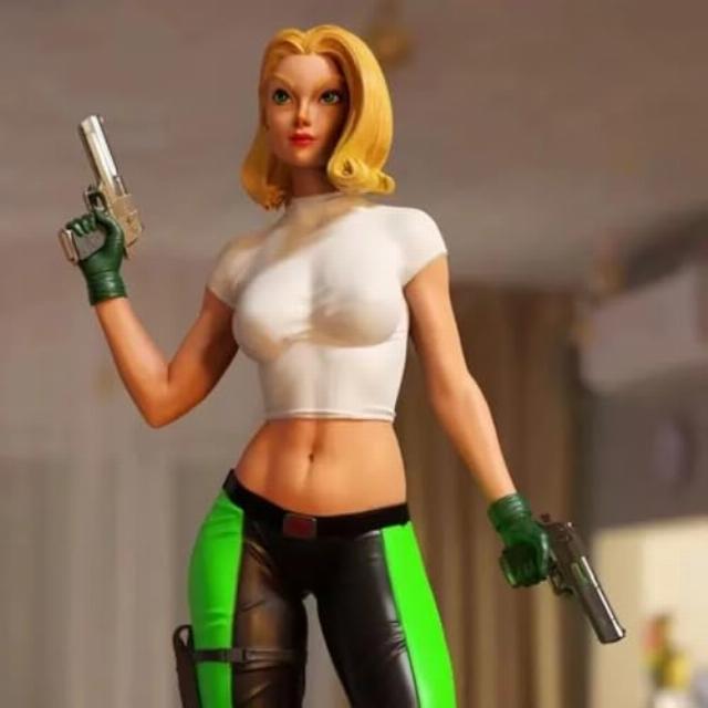 1/24 Scale Abbey Chase Dangerous Girl Resin Figure Model Assembly Kit Hobby Miniature Statue Unassembled Unpainted