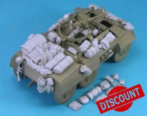 1/35 Scale DieCast Resin Model Assembled Kit M20 Vehicle Stowage Set (No Vehicle) Unassembled Unpainted