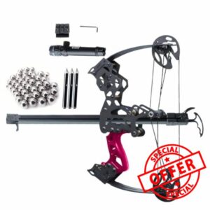 45lb Right Handed Compound Bow for Adults with Ball Bearings & Composite Pulley System