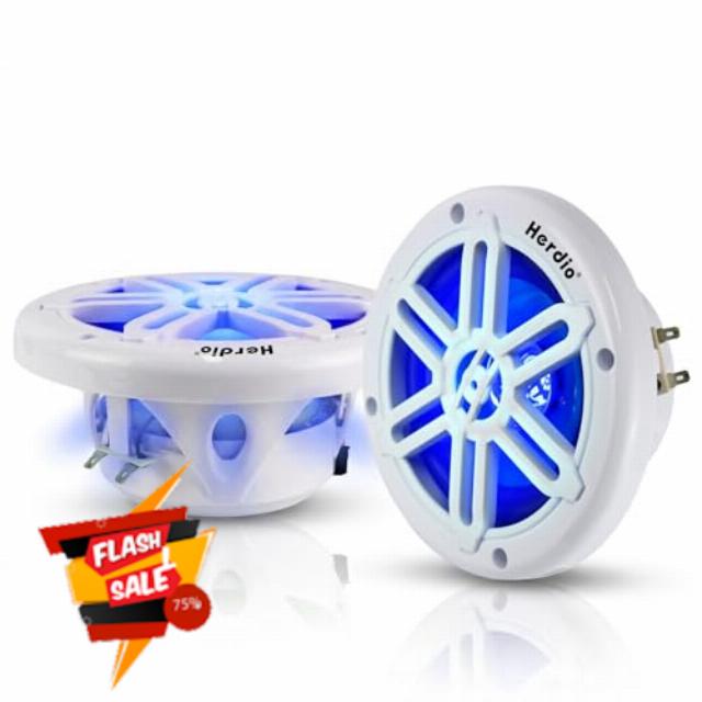 Herdio 6.5" 350W Marine Speakers - IP66 Waterproof Coaxial Audio