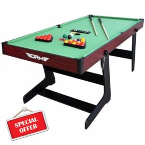 DRM Folding Pool Billiards Table with Accessories