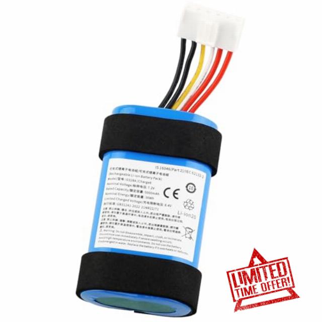 7.2V 5000mAh Battery for JBL Charge 6 Bluetooth Speaker Replacement Battery