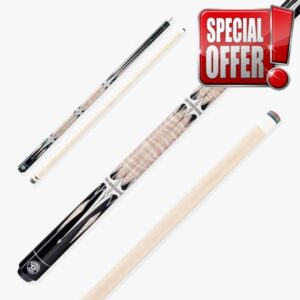 HARPOON 58 Inch 2 Piece Centre Joint American Pool Cue with Birch Shaft and 13mm Layered Leather Tip