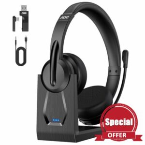 AOC Wireless Headset with Microphone for Work