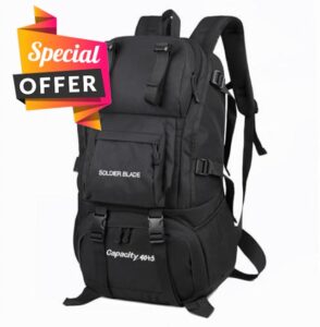 Hiking Backpack 45L for Men Women Durable Water Resistant Daypack Rucksack for Camping Cycling Climbing Walking Mountaineer Outdoor Sports