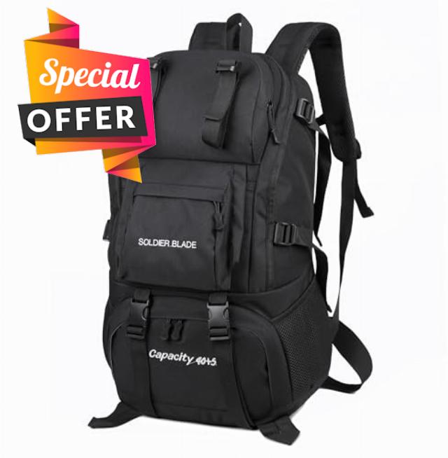 Hiking Backpack 45L for Men Women Durable Water Resistant Daypack Rucksack for Camping Cycling Climbing Walking Mountaineer Outdoor Sports